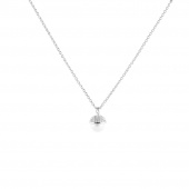 Pearl bubble short Halsketten Silber 40-45 cm