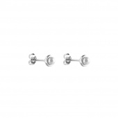 Pearl bubble small stud Ohrring Silber