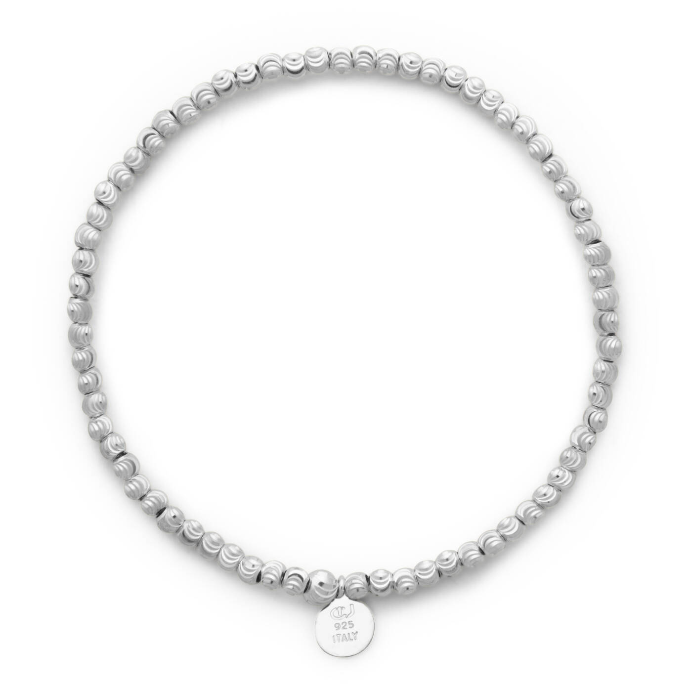 Cubic elastic brace Armbänder plain Silber