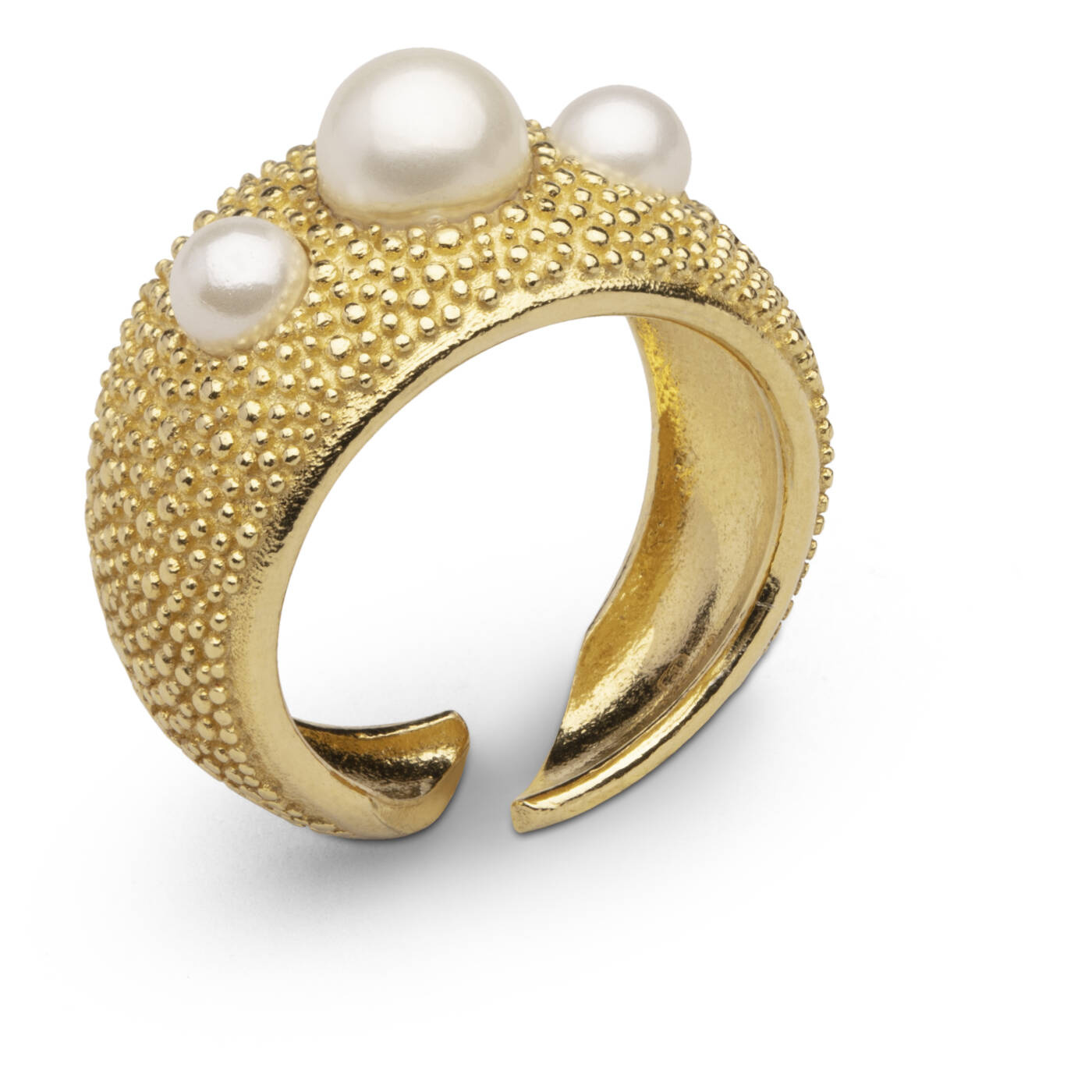 Pearl bubble ring Gold