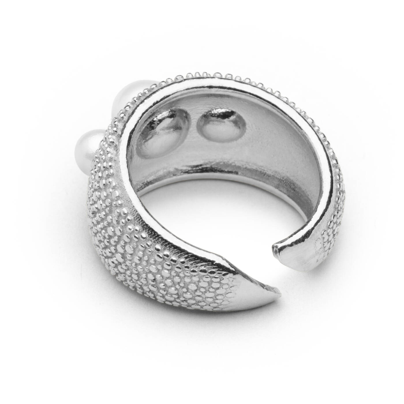 Pearl bubble ring Silber