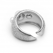 Pearl bubble ring Silber