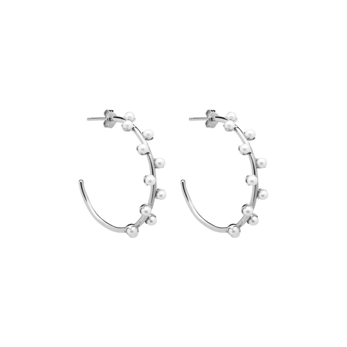 Pearl hoop Ohrring Silber