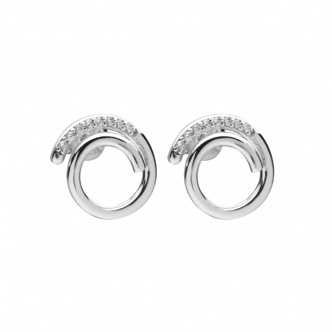 Loop stone Earring (Silber)