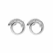 Loop stone Earring (Silber)