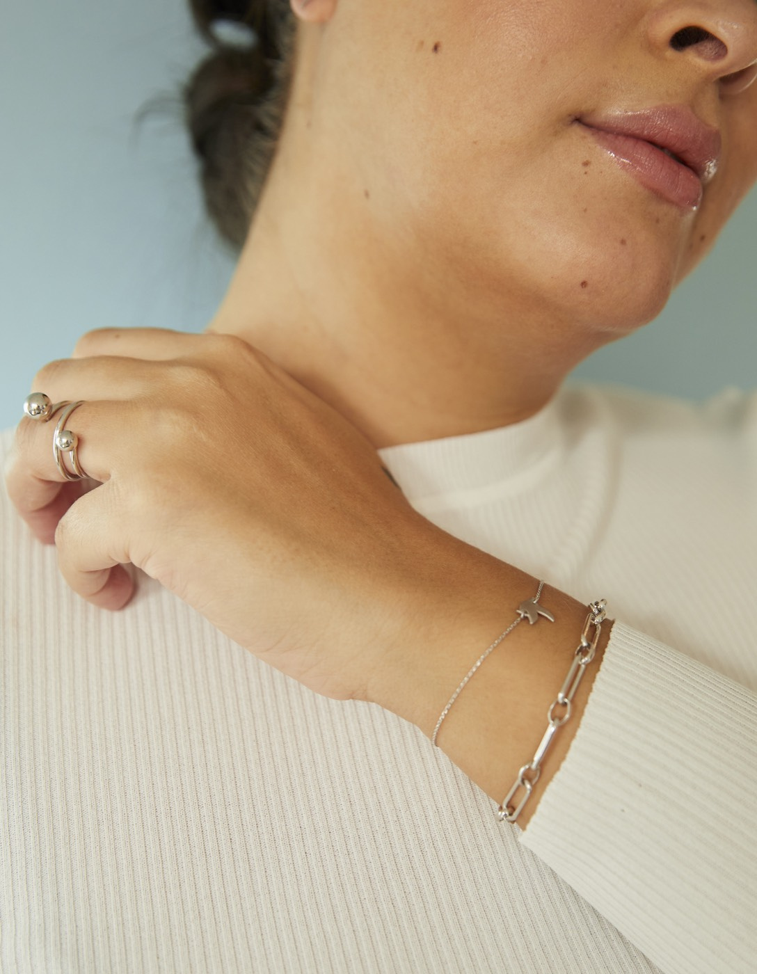 Globe clip brace Silber