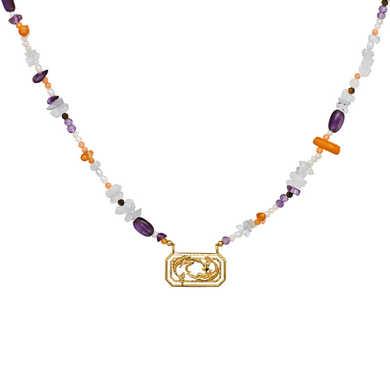 Zodiac Water Pisces Halsketten (Gold)