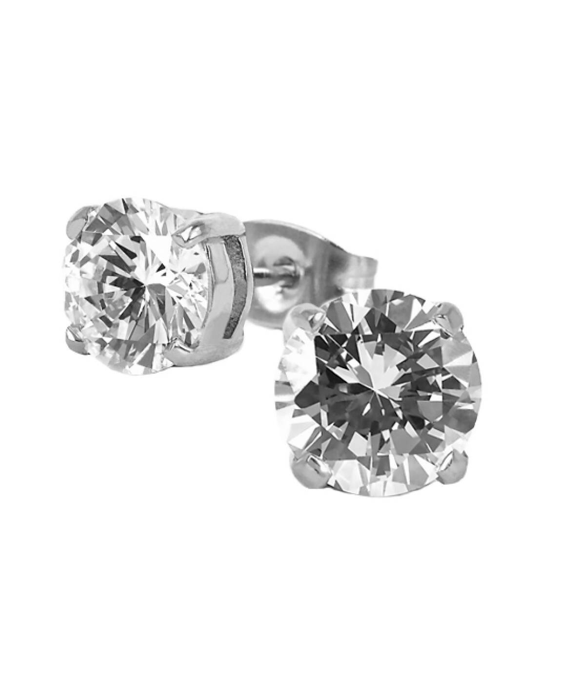 IDA 7 mm Ohrringe Stahl/Kristal