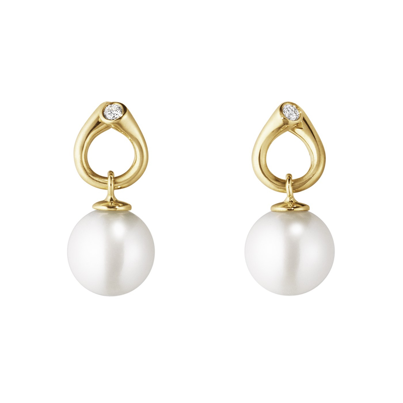 MAGIC Ohrring Gold PEARL Diamant 0.04 CT