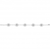 DAISY Armbänder Silber RH WHITE ENAMEL 5X11 MM DAISY 18.5 cm