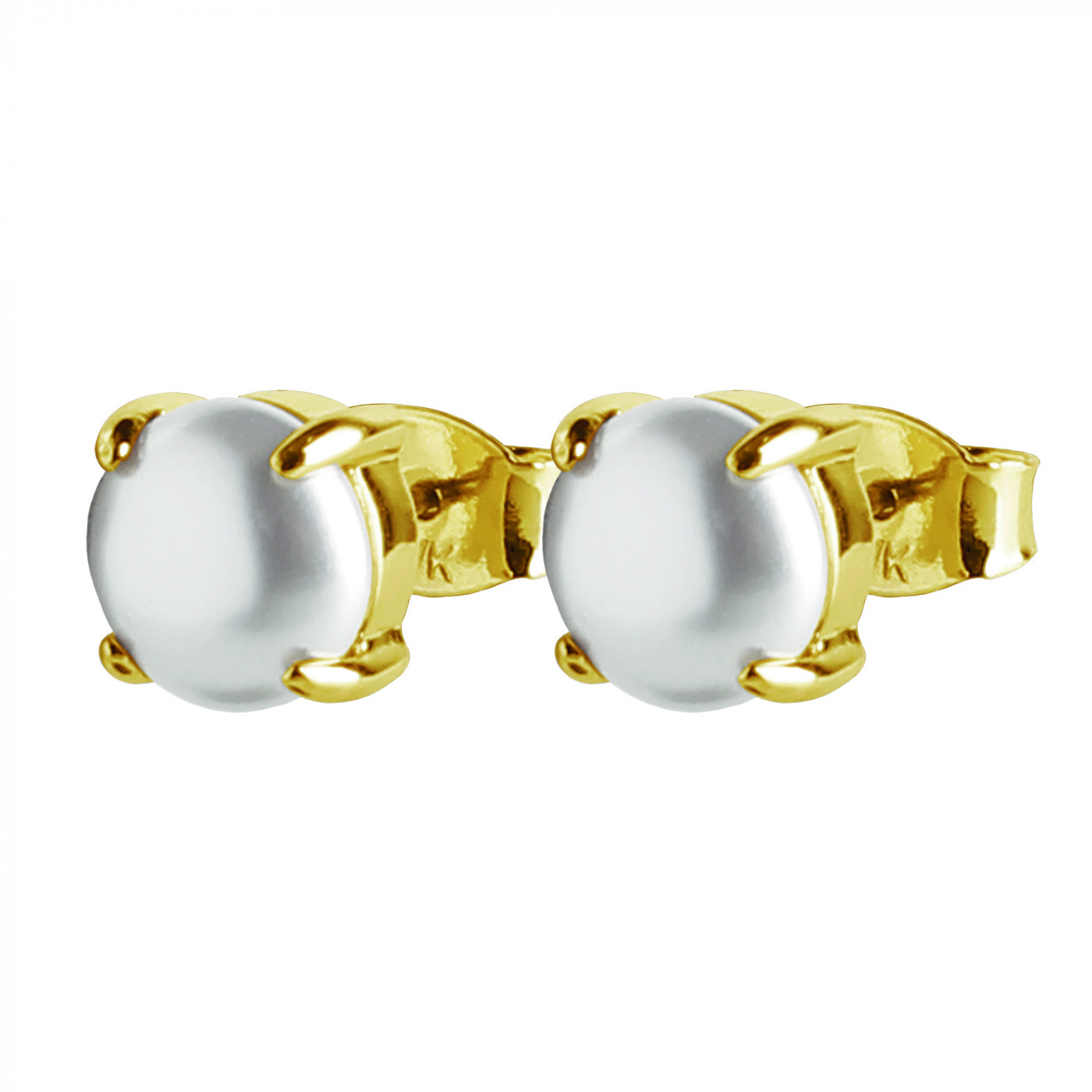 MITZI Gold WHITE PEARL Ohrring