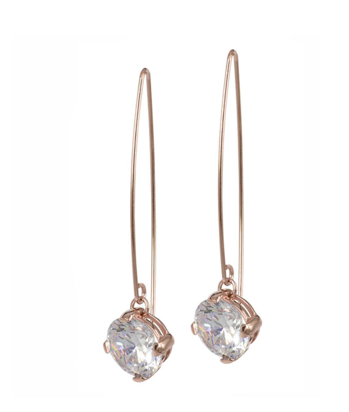 FRIDA Long Ohrringe Rose/Kristall