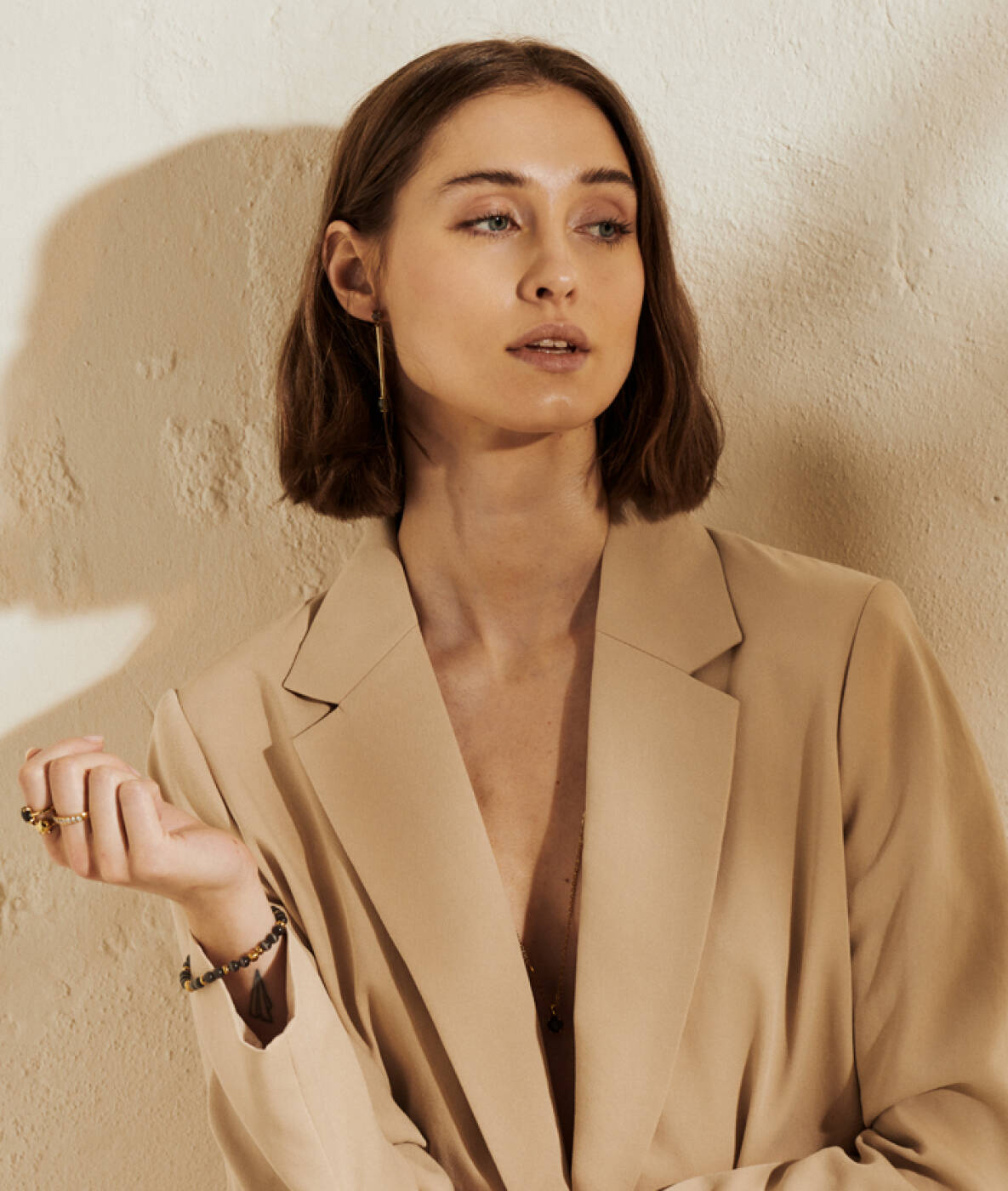 VICTORIA Long Ohrringe Gold/Rosa