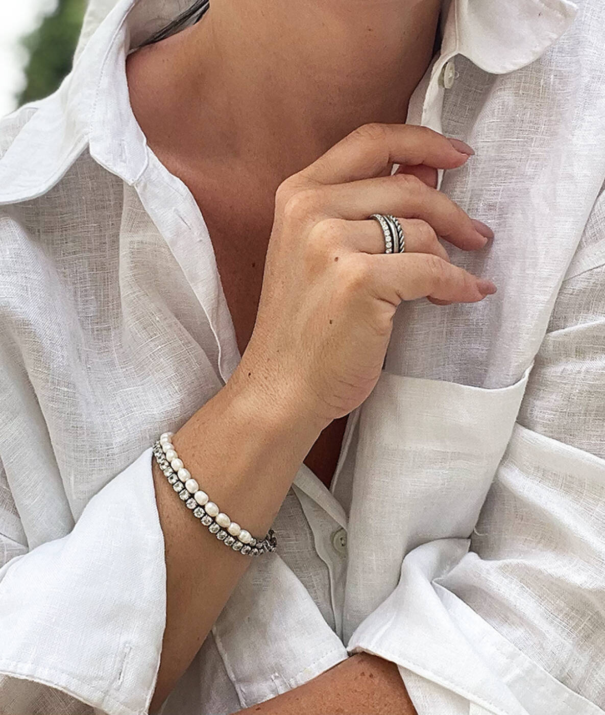 GLIMRA 4mm Armbänder Stahl/Kristall