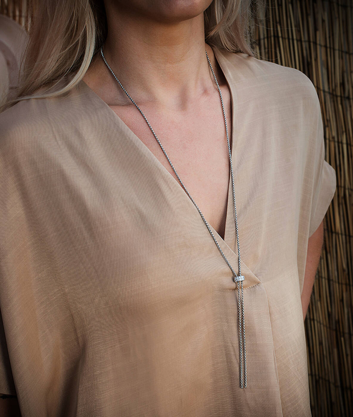 CLARISSA Long Halsketten Stahl