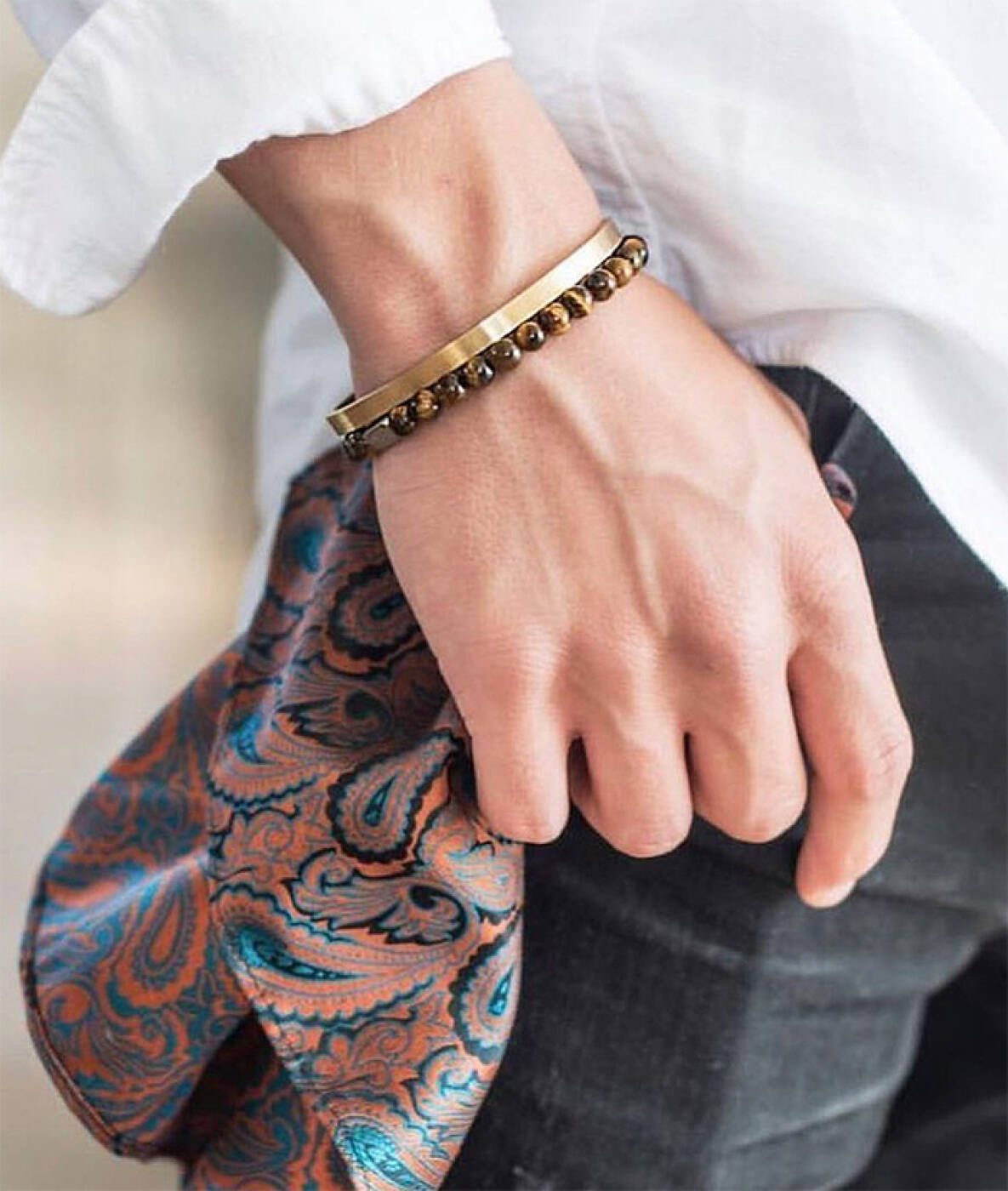 MORRIS (6 mm) Armbänder Ljus Braun