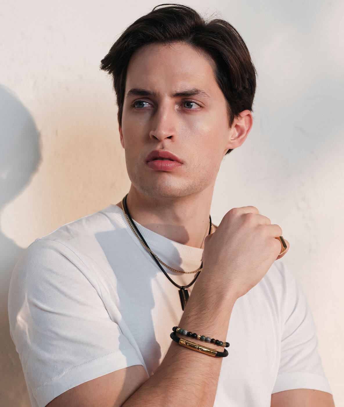 IZAR Armbänder Braun/Stahl