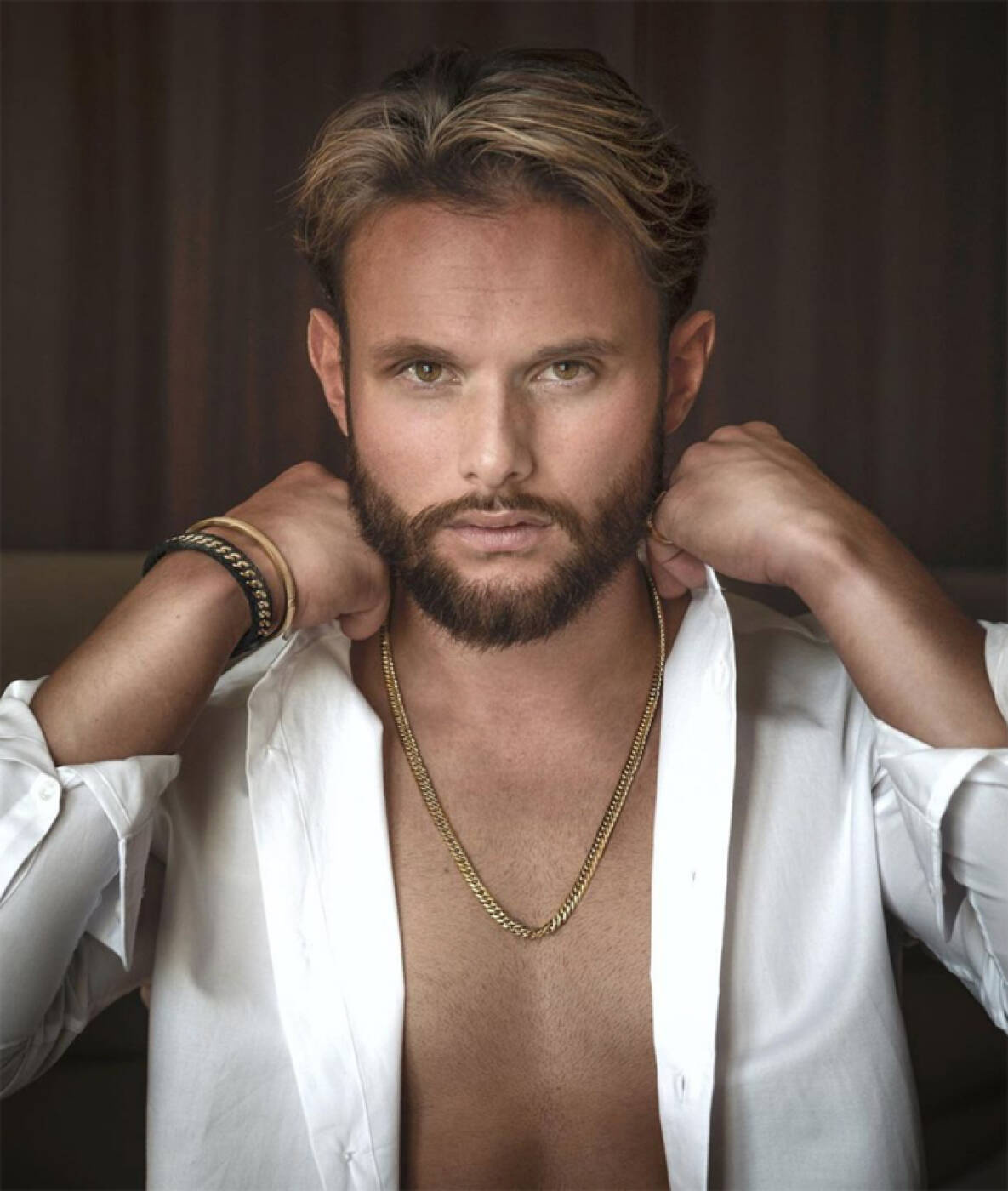 KIAN Armbänder Braunt/Stahl