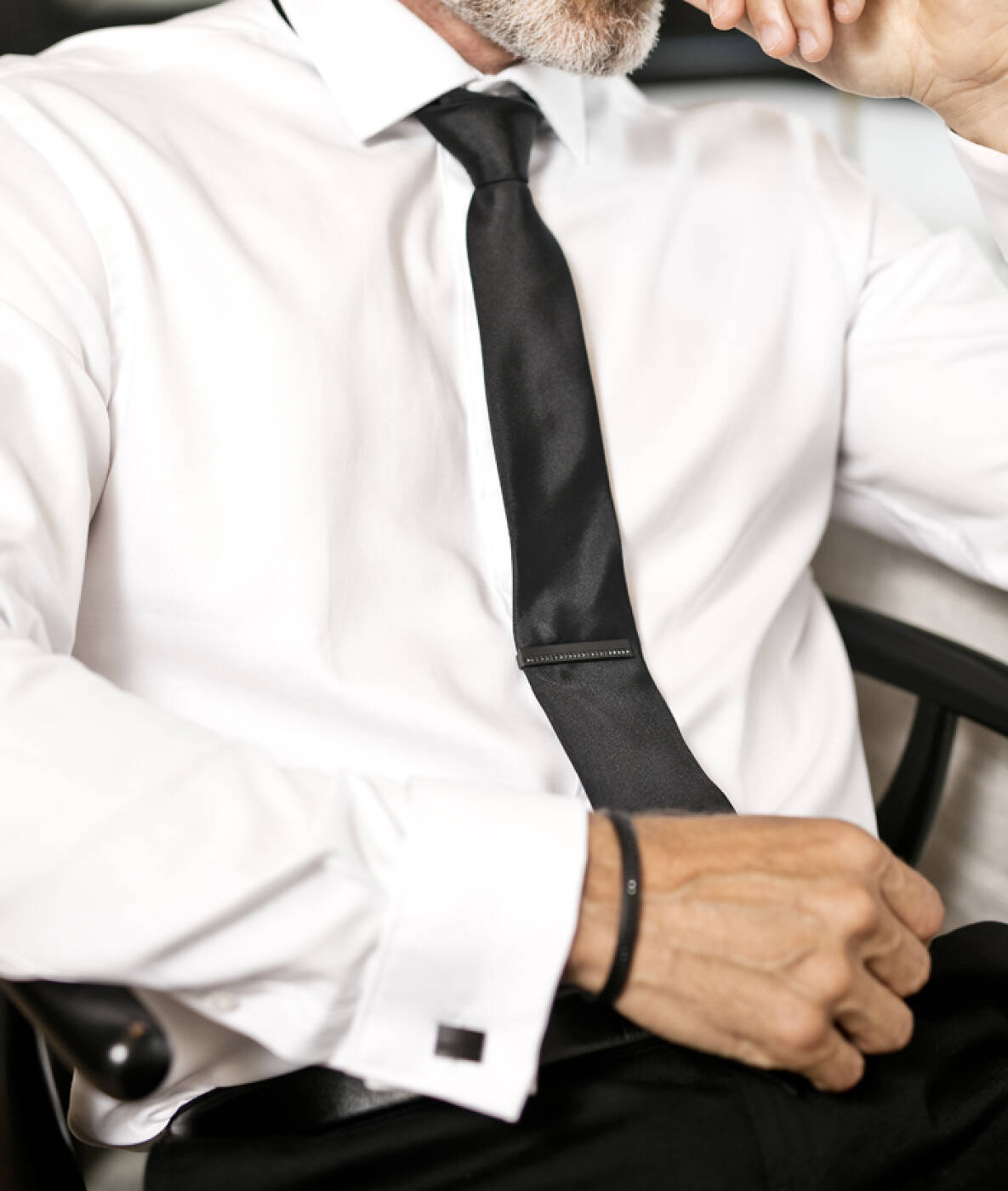 MOLTAS Stone slipsnål Schwarz/Schwarz