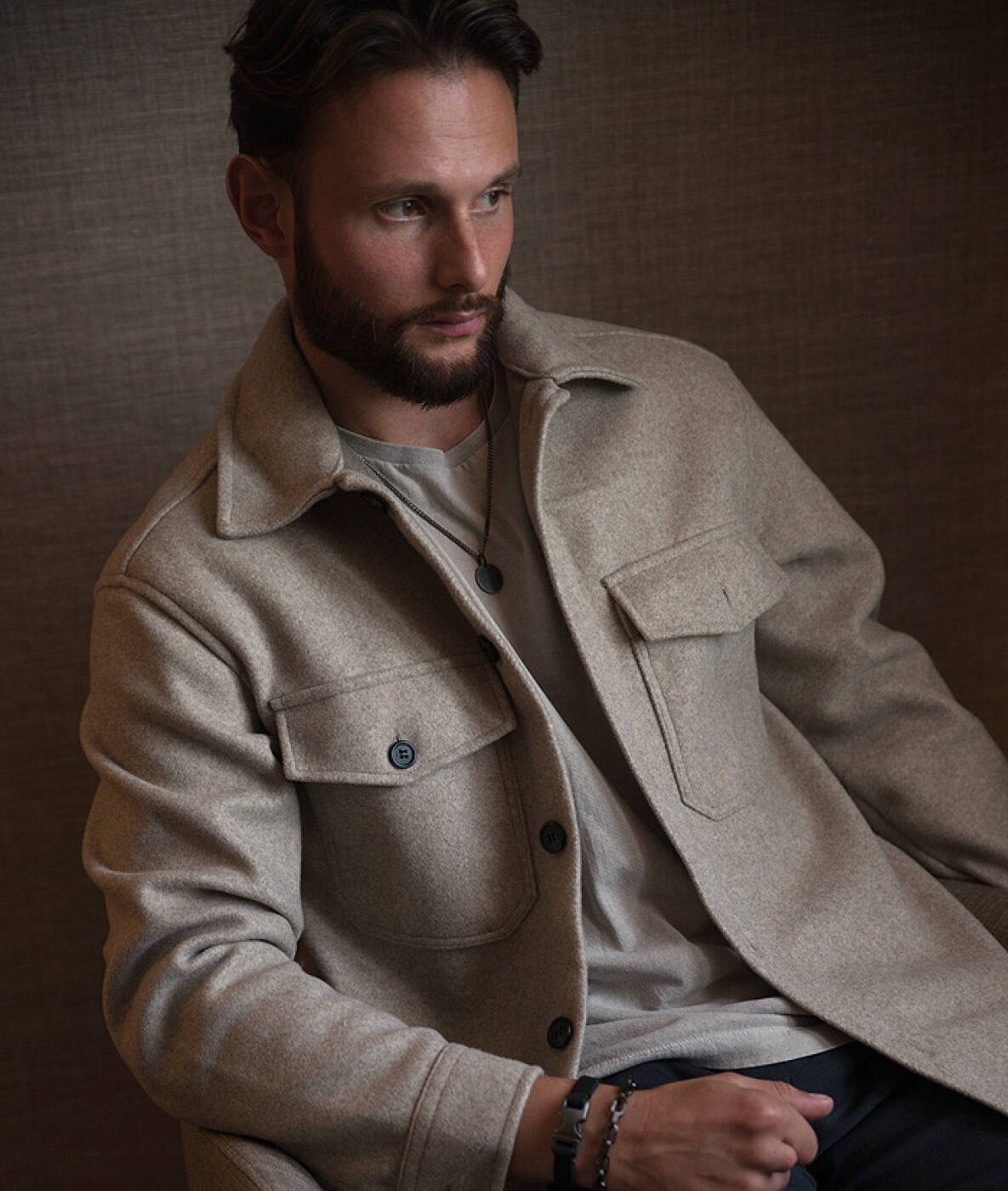 CHARLIE Halsketten Gun Metal