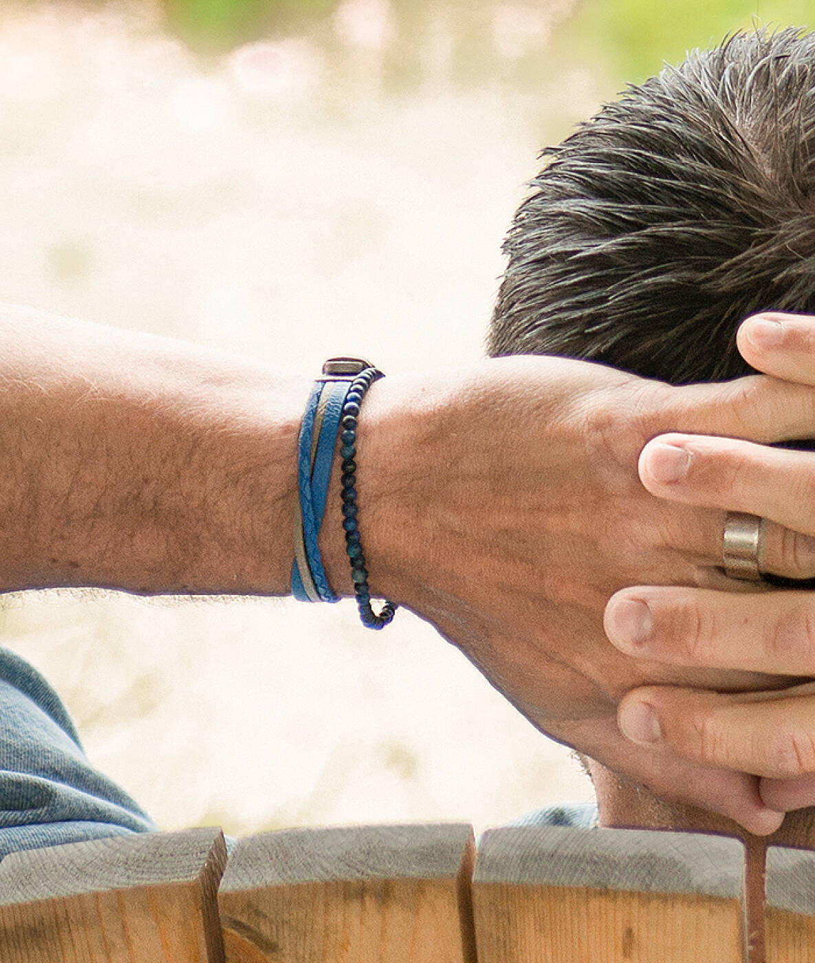 FELIX (Vegan) Armbänder blau/Beige