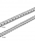 GLIMRA 3mm Armbänder Stahl/Kristall
