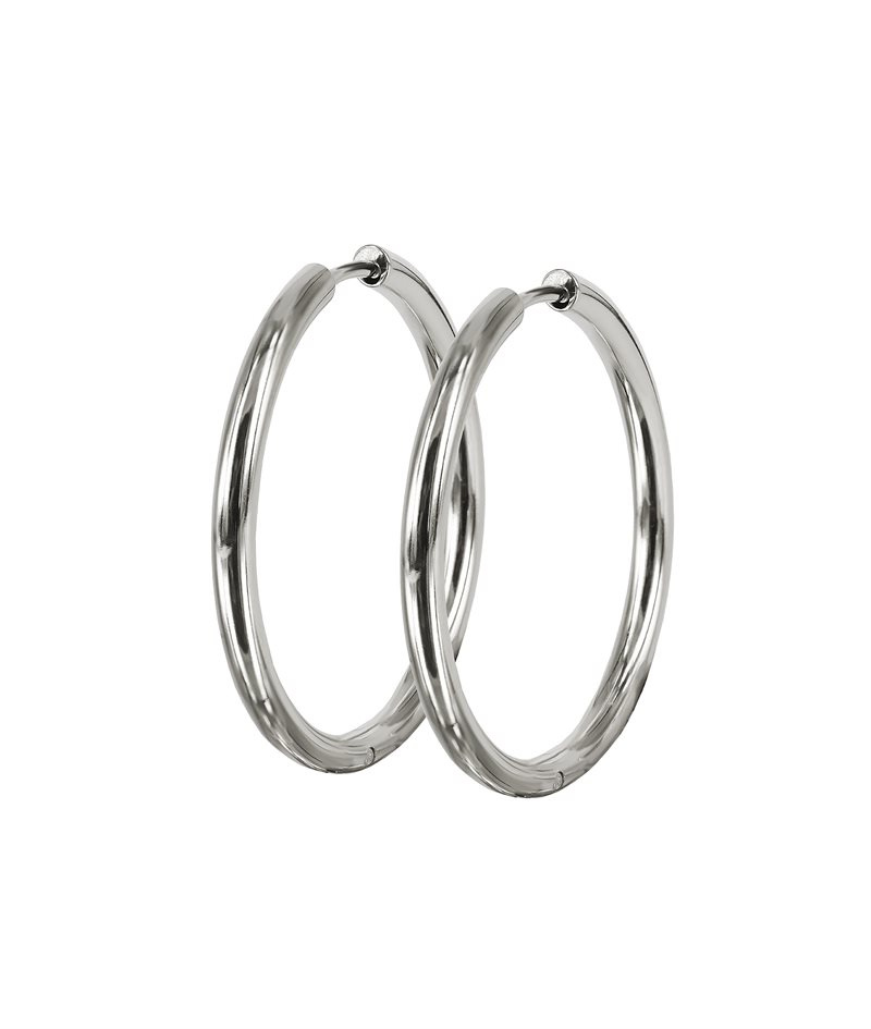 LUCY PLAIN Earrings 30mm Stål