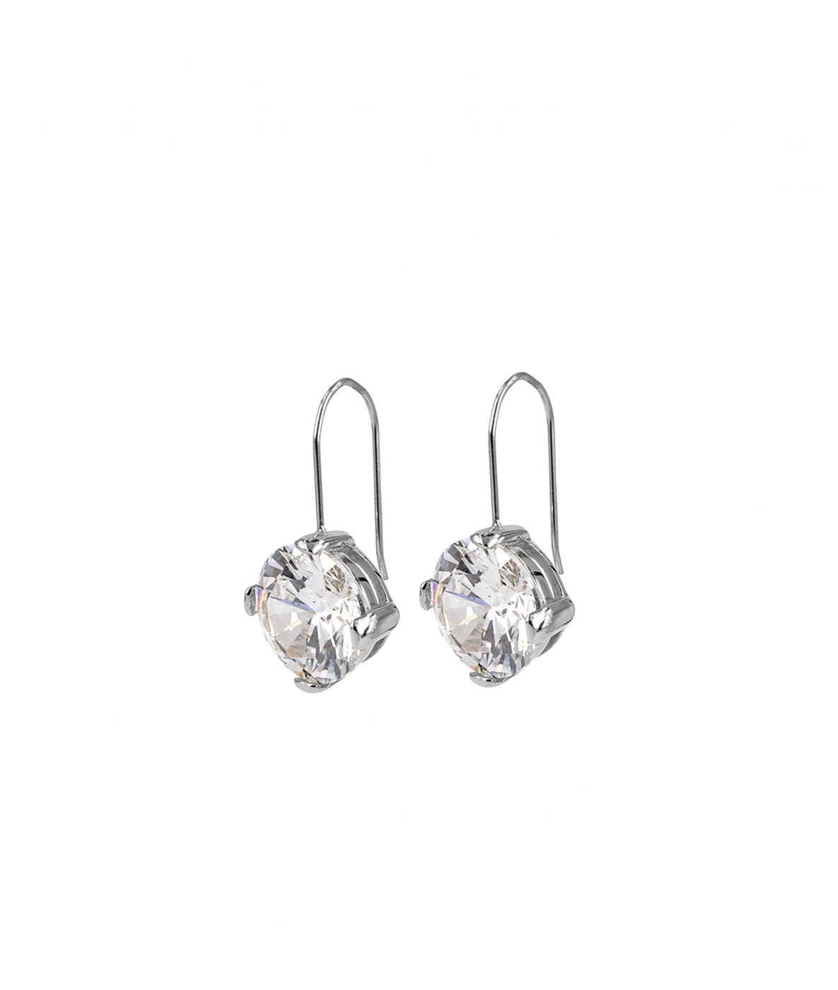 FRIDA Short Ohrring Stål/Vit