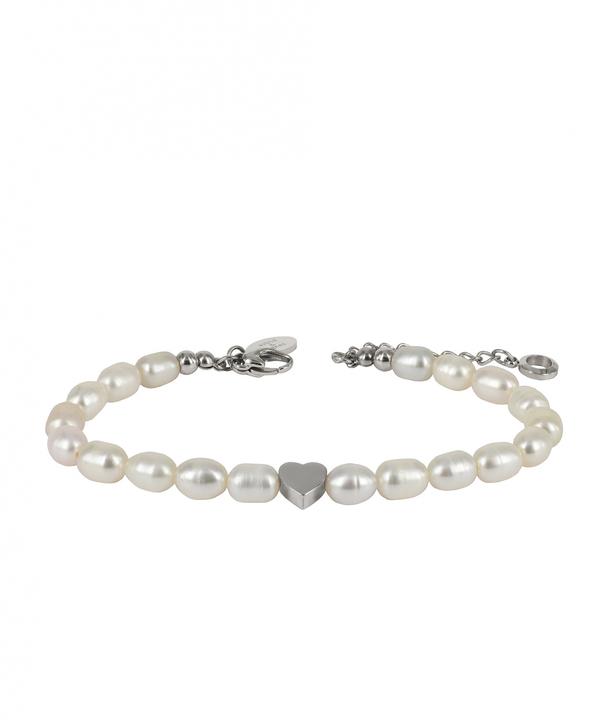 ELISE Pearl Bracelet Vit/Stål