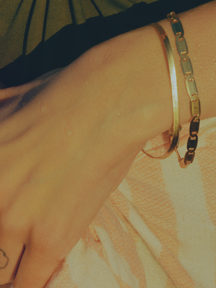 Sentiero Bracelet (S/M) - Goldplated Silver (One)