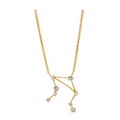 Libra (Vågen) star sign Halsketten - Crystal (Gold)