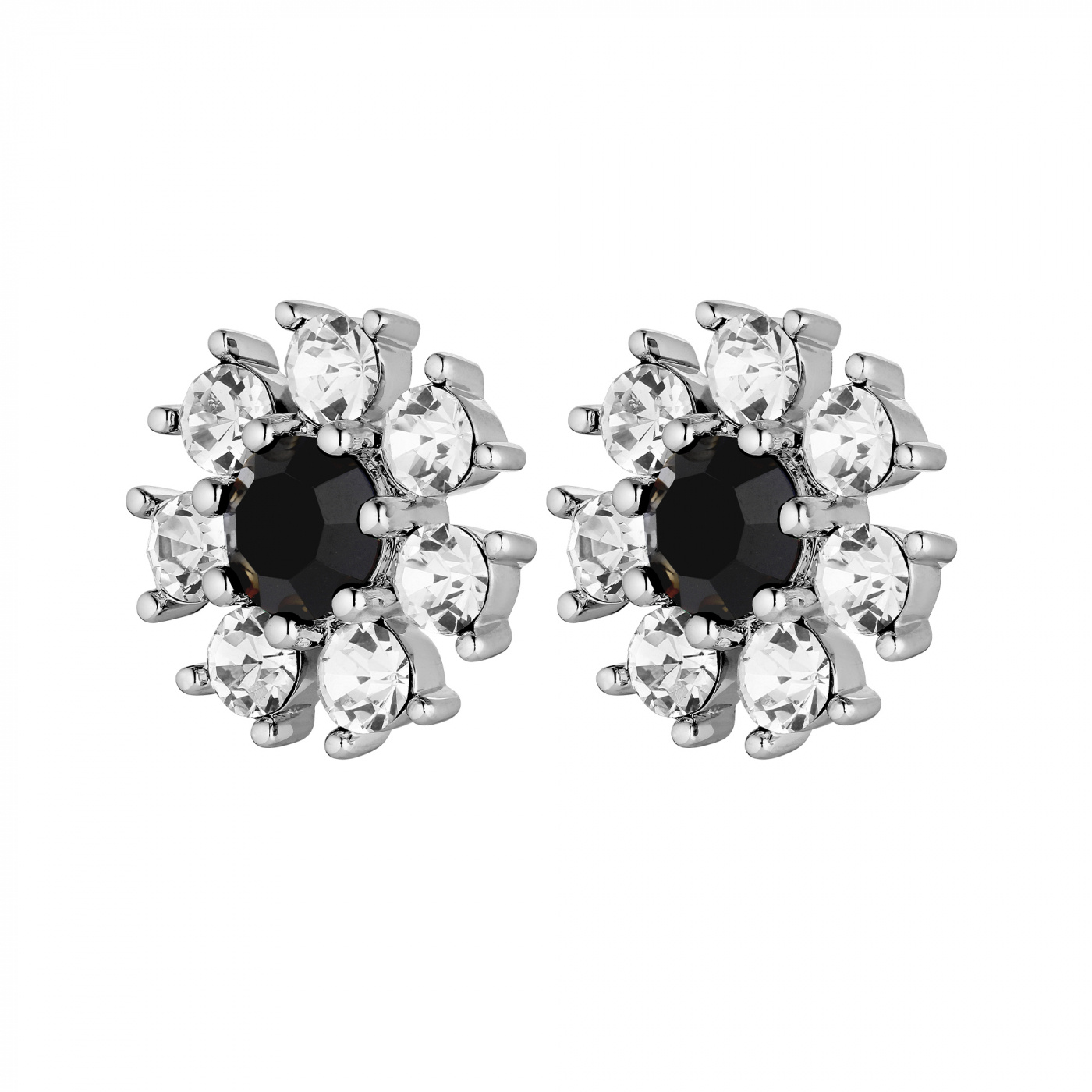 AUDE Silber BLACK / CRYSTAL Ohrring