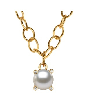 RAMINA SG WHITE PEARL Necklace Gold