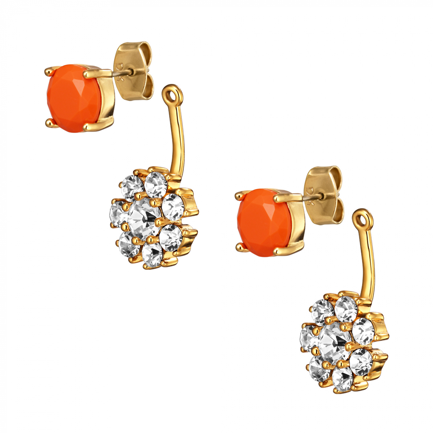 FLOSS SG CORAL / CRYSTAL Earrings Gold