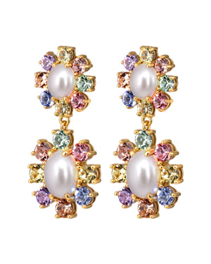LINA SG PASTEL MULTI / WHITE PEARL Earrings