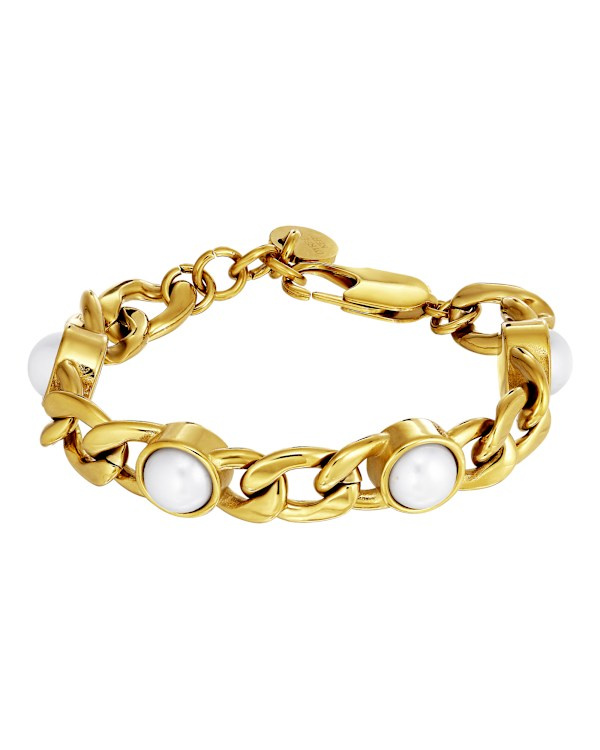 ARIANE SG WHITE PEARL BRACELET GOLD