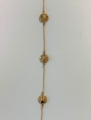 Uppland Armbänder 3 blommor Gold 17+1 cm