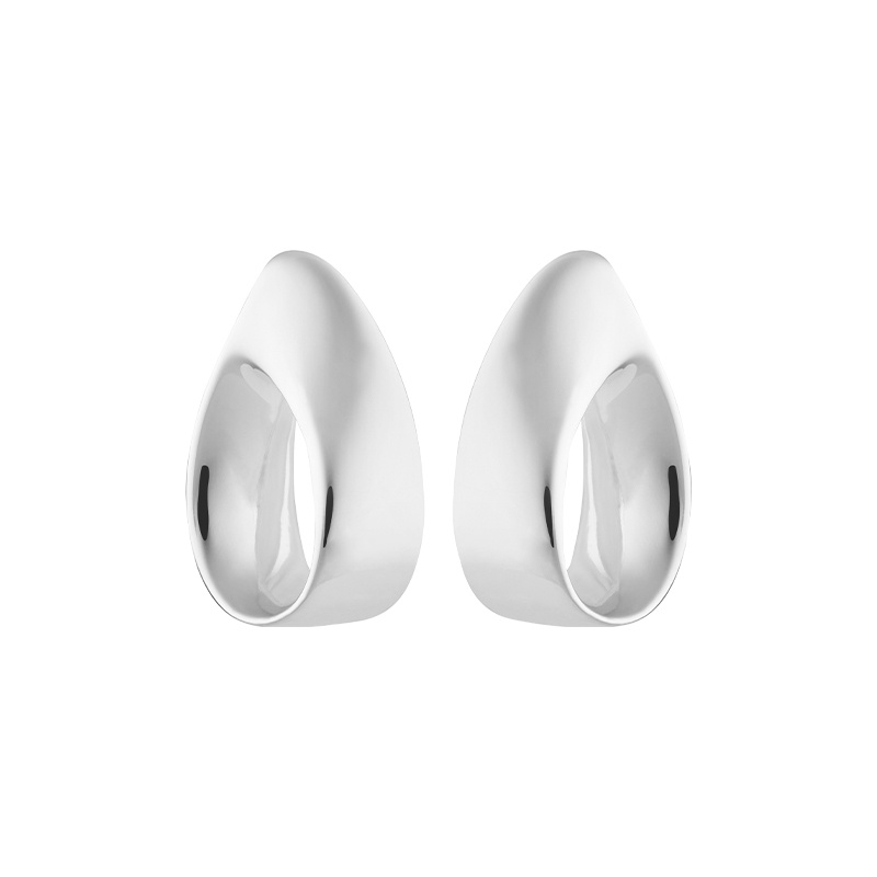 Aqua swirl studs Silber