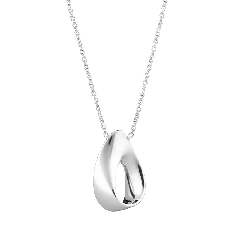 Aqua swirl Halsketten Silber