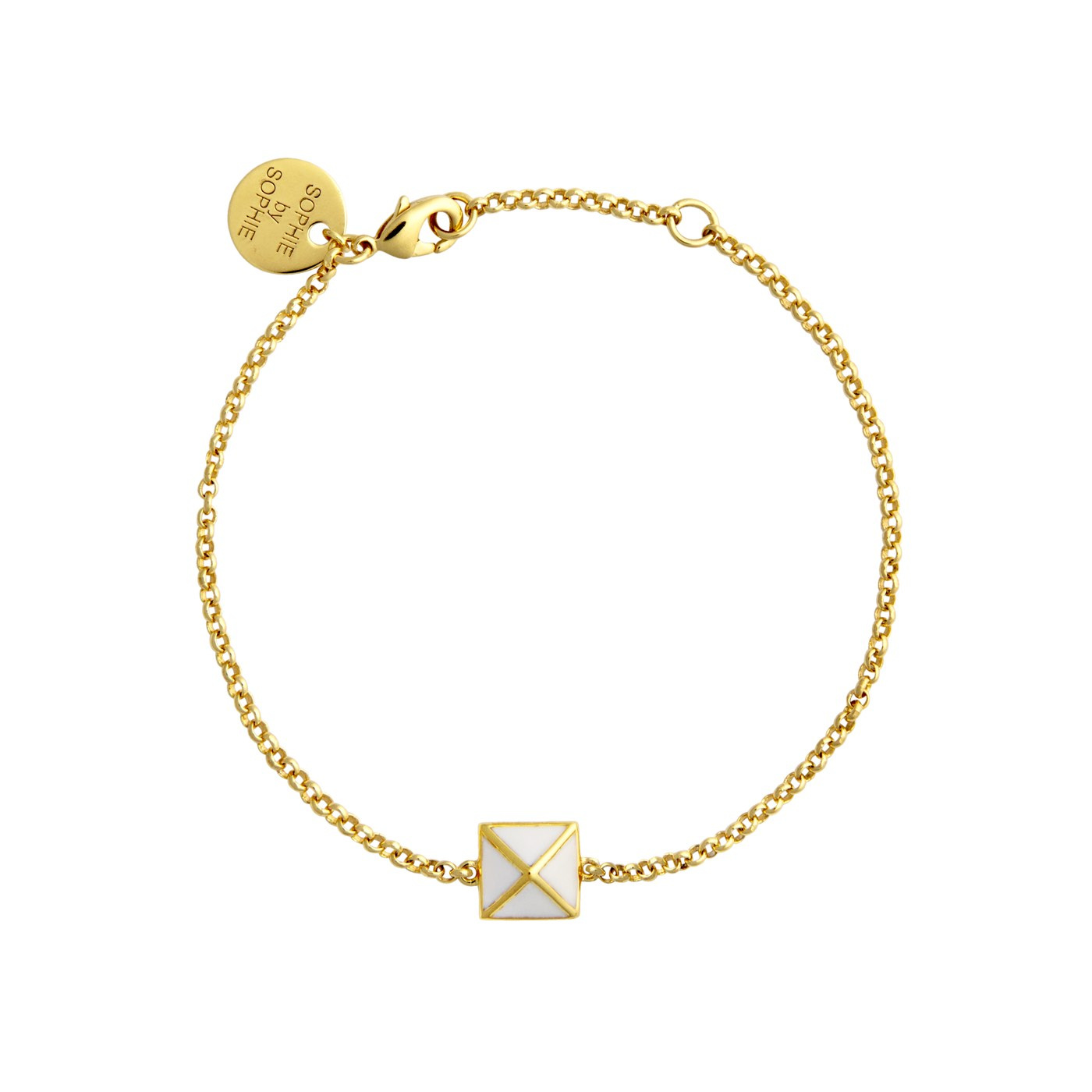 Enamel pyramid one stud Armbänder