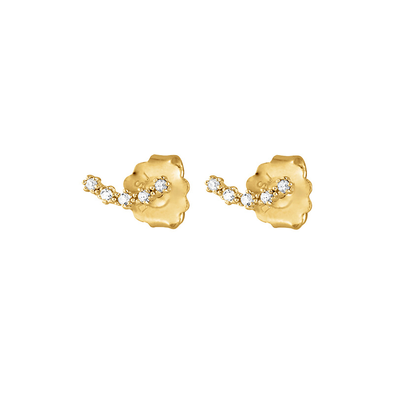 Diamond Sky fall studs Gold