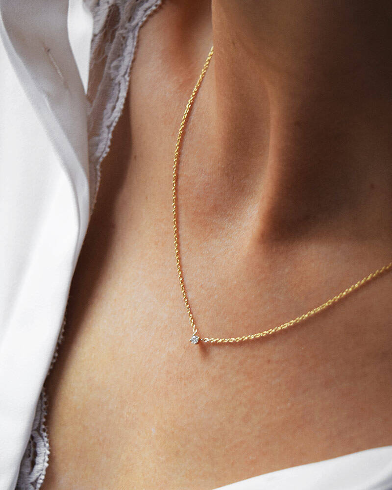 Diamond Sky drop Halsketten Gold