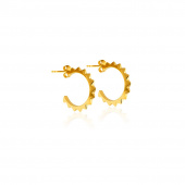 Pyramid Hoops Ohrring S (Gold)
