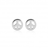 Peace Symbol Studs Ohrring (Silber)