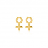 Woman Symbol Studs Ohrring (Gold)