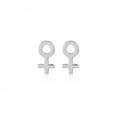 Woman Symbol Studs Ohrring (Silber)