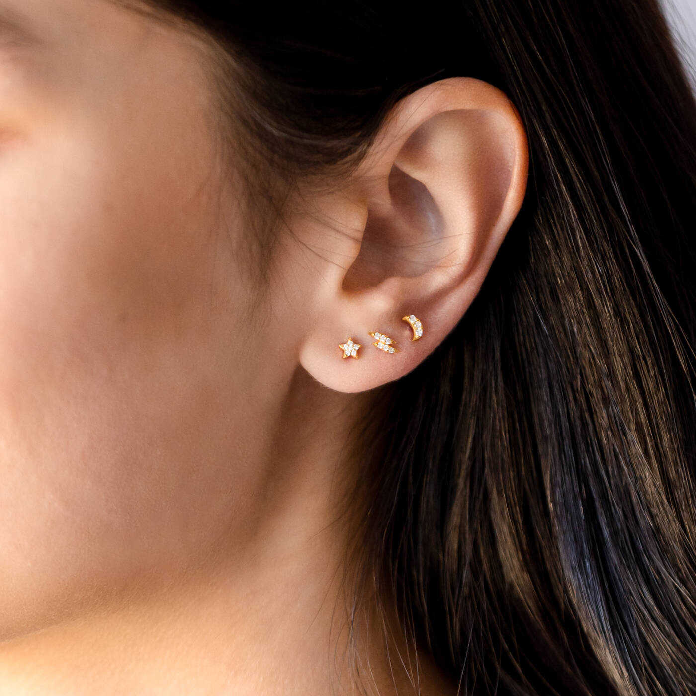 Mini Ohrring Collection Cosmos Gold