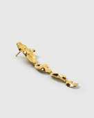 Moulded Long Single Earring Gold (one) Moulded Long Single Earring Gold (one)