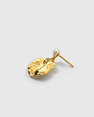 Moulded Short Single Earring Gold (one) Moulded Short Single Earring Gold (one)