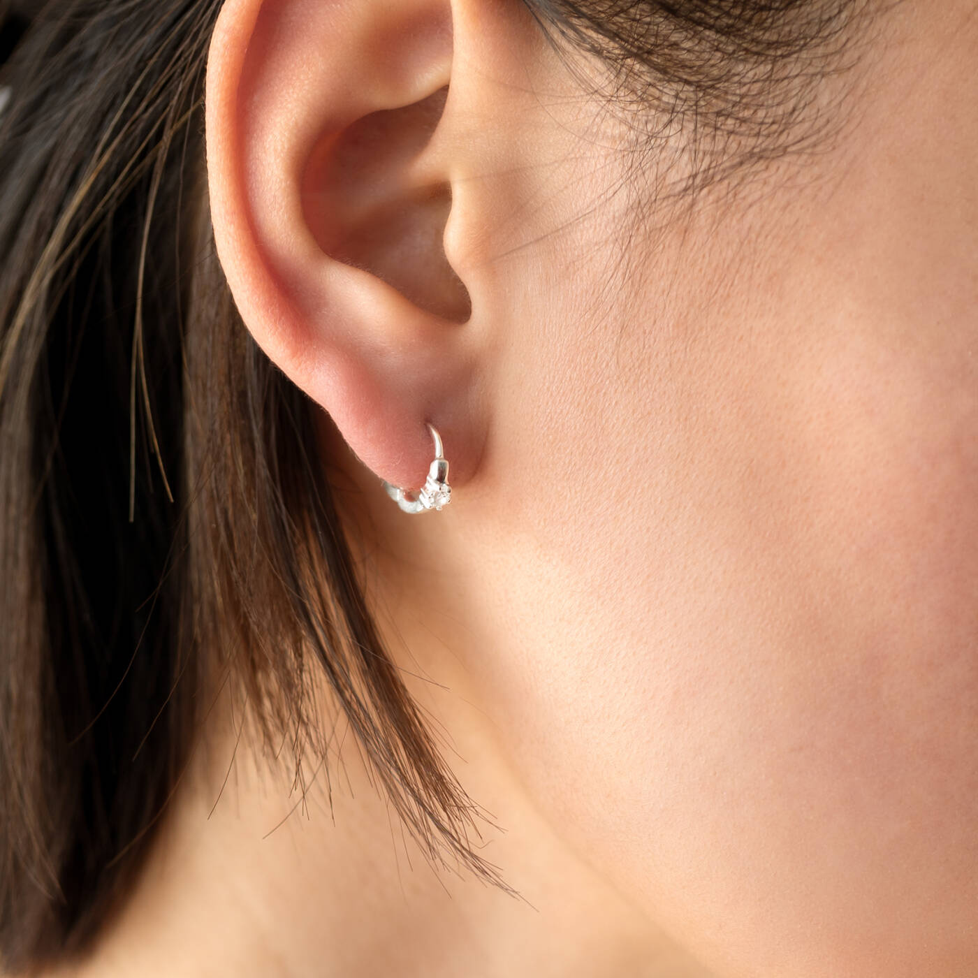 Mini Princess Hoops Silber